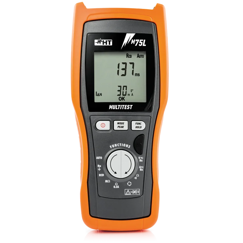 М75L Тестер установок для проведення випробувань безпеки відповідно до IEC/EN61557-1 з функціями мультиметра TRMS та тестування схеми кабелів у мережах LAN RJ-45